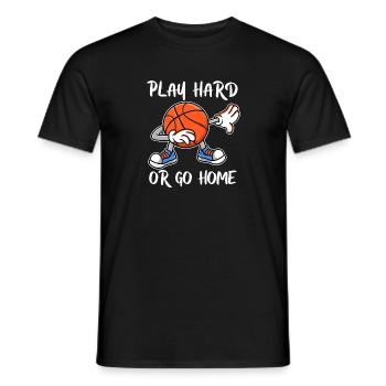 Play Or Go Home Sports Basketball - Men's T-Shirt - black - Front - AI Model Male 178 light (178cm)