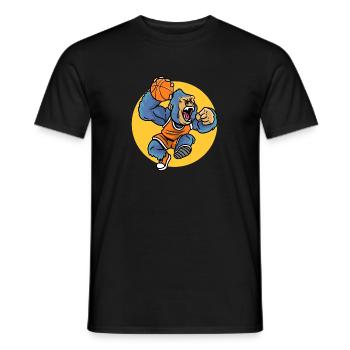 Basket Sports Baller Basketball Gorilla - Men's T-Shirt - black - Front - AI Model Male 178 light (178cm)