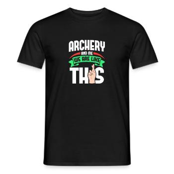 Archery Me Are Like - Men's T-Shirt - black - Front - AI Model Male 178 light (178cm)