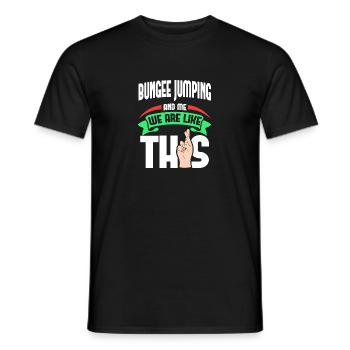 Bungee-Jumping Me sind wie - Männer T-Shirt - Schwarz - Vorne - AI Model Male 178 light (178cm)