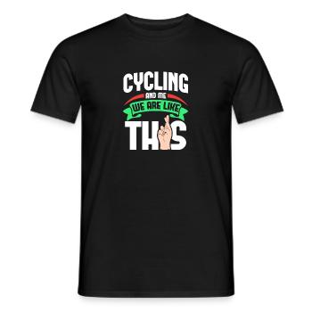 Cycling Me sont comme - T-shirt homme - noir - Devant - AI Model Male 178 light (178cm)