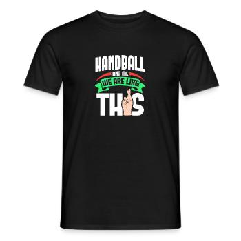 Handball Me Are Like - Männer T-Shirt - Schwarz - Vorne - AI Model Male 178 light (178cm)