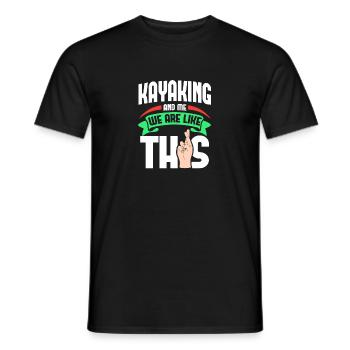 Kayaking Me Are Like - Männer T-Shirt - Schwarz - Vorne - AI Model Male 178 light (178cm)