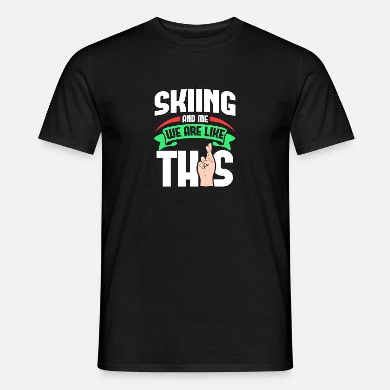 Skiing Me Are Like - Männer T-Shirt - Schwarz