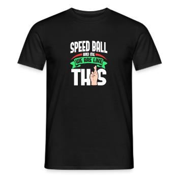 Speed ball moi sont comme - T-shirt homme - noir - Devant - AI Model Male 178 light (178cm)