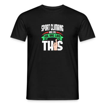 L’escalade sportive me sont comme - T-shirt homme - noir - Devant - AI Model Male 178 light (178cm)