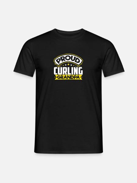 Sports Grandpa Curling Grandpa - Men's T-Shirt - black