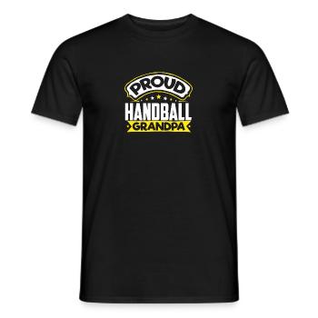Sports Papy Handball Papi - T-shirt homme - noir - Devant - AI Model Male 178 light (178cm)