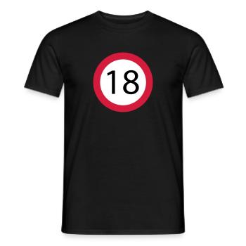 18 - Men's T-Shirt - black - Front - AI Model Male 178 light (178cm)