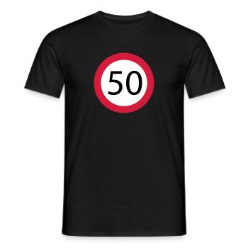 50 - T-shirt homme - noir - Devant - AI Model Male 178 light (178cm)