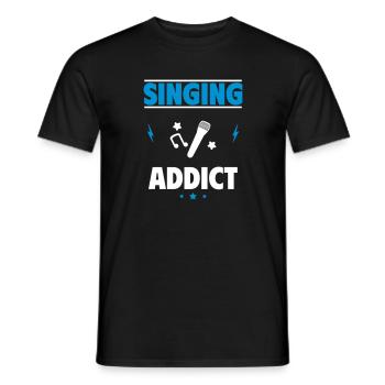 Addicted to singing - Men's T-Shirt - black - Front - AI Model Male 178 light (178cm)