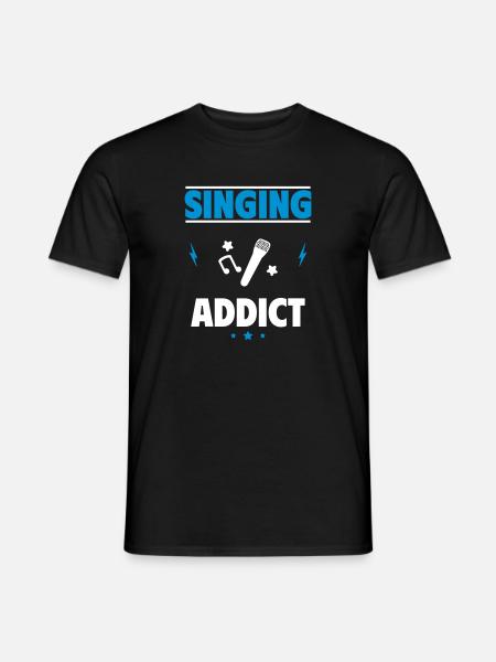 Addicted to singing - Men's T-Shirt - black