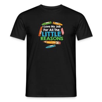 I Love My Job For All The Little Reasons - Männer T-Shirt - Schwarz - Vorne - AI Model Male 178 light (178cm)