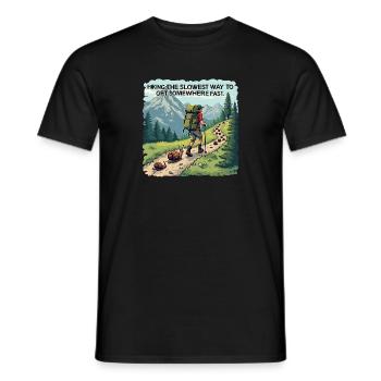 Wandern In Den Bergen Lustiges Shirt Für Wanderer - Männer T-Shirt - Schwarz - Vorne - AI Model Male 178 light (178cm)