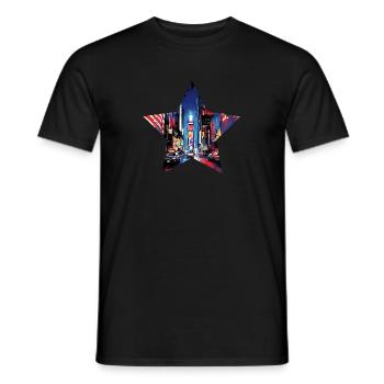 Times Square New York - Men's T-Shirt - black - Front - AI Model Male 178 light (178cm)