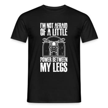 Je n’ai pas peur d’un peu de puissance entre mes jambes 3 - T-shirt homme - noir - Devant - AI Model Male 178 light (178cm)