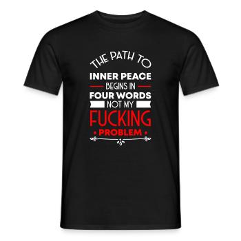 L’humour pas mon problème - T-shirt homme - noir - Devant - AI Model Male 178 light (178cm)