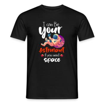 Weltall Logo Stern Spaceman - Männer T-Shirt - Schwarz - Vorne - AI Model Male 178 light (178cm)