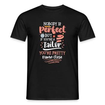 Fil à coudre Closer Tailor Bespoke - T-shirt homme - noir - Devant - AI Model Male 178 light (178cm)
