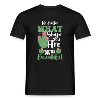 Kaktus Stacheln Blumentopf Urlaub - Männer T-Shirt - Schwarz - Vorne - AI Model Male 178 light (178cm)
