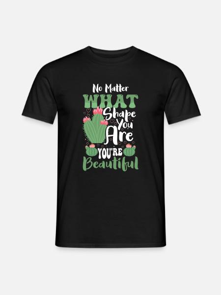 Cactus Spines Flowerpot Holiday - Men's T-Shirt - black