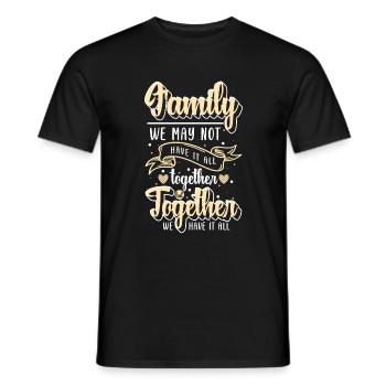 Love meeting family holiday parents - Men's T-Shirt - black - Front - AI Model Male 178 light (178cm)