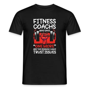 Fitness Trainer Endurance Training - Men's T-Shirt - black - Front - AI Model Male 178 light (178cm)