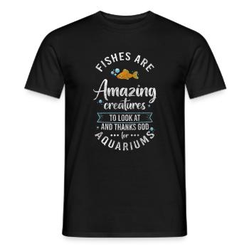 Aquarium Fish Lovers Pet - Men's T-Shirt - black - Front - AI Model Male 178 light (178cm)