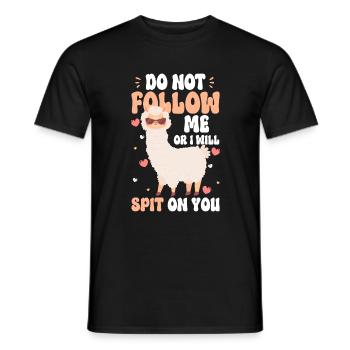 Lama Lamas Animal Doux - T-shirt homme - noir - Devant - AI Model Male 178 light (178cm)