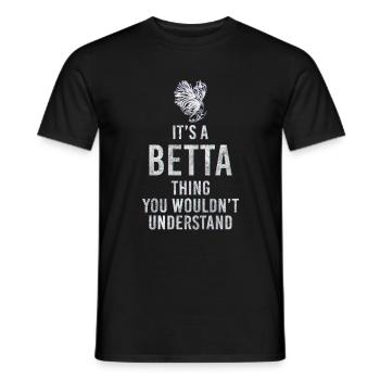 Aquarium Aquarist Pets Sea creatures - Men's T-Shirt - black - Front - AI Model Male 178 light (178cm)
