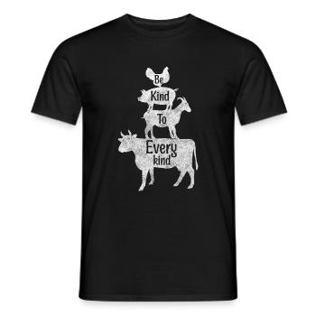 Tierschutz Veganer Tierheim - Männer T-Shirt - Schwarz - Vorne - AI Model Male 178 light (178cm)