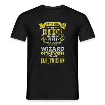 Technicien en électronique watts haute tension - T-shirt homme - noir - Devant - AI Model Male 178 light (178cm)