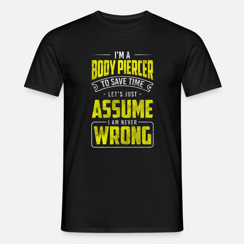 Künstler Kunst Piercingstudio Stecker - Männer T-Shirt - Schwarz