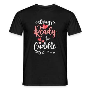 Kuscheln Teddybär Partner Kinder - Männer T-Shirt - Schwarz - Vorne - AI Model Male 178 light (178cm)