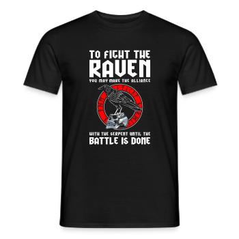 Krähe Germanen Runen - Männer T-Shirt - Schwarz - Vorne - AI Model Male 178 light (178cm)