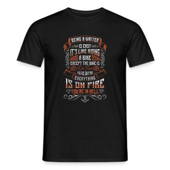 Écrivain Connaissance Journaliste Profession - T-shirt homme - noir - Devant - AI Model Male 178 light (178cm)