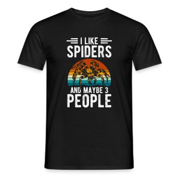 Spinne Krabbeln Tarantel Biss - Männer T-Shirt - Schwarz - Vorne - AI Model Male 178 light (178cm)