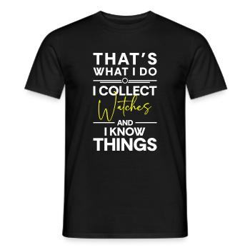 Uhrenliebhaber Luxusuhr - Männer T-Shirt - Schwarz - Vorne - AI Model Male 178 light (178cm)