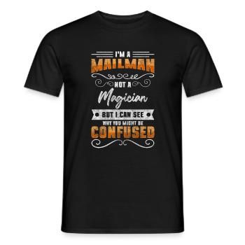 Postman Parcel Work Messenger - Men's T-Shirt - black - Front - AI Model Male 178 light (178cm)