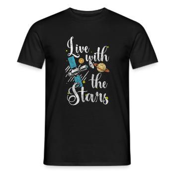 Hobby scientifique - T-shirt homme - noir - Devant - AI Model Male 178 light (178cm)