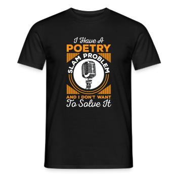 Poesie Schreiben Literatur Buch - Männer T-Shirt - Schwarz - Vorne - AI Model Male 178 light (178cm)