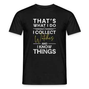 Montre-bracelet Mouvement suisse - T-shirt homme - noir - Devant - AI Model Male 178 light (178cm)