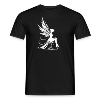 Thought wings in the moonlight - Men's T-Shirt - black - Front - AI Model Male 178 light (178cm)