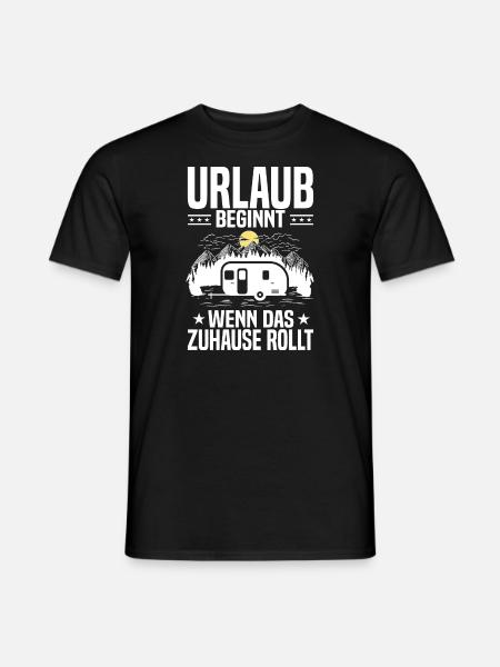 witzige Camping Sprüche Wohnwagen Sprüche Campen - Männer T-Shirt - Schwarz