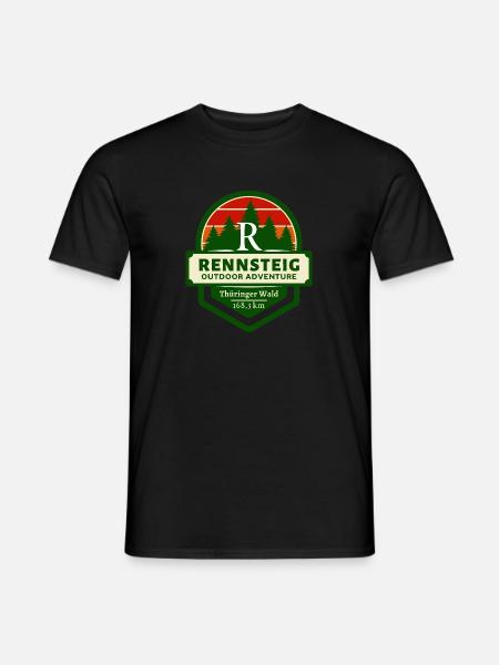 Rennsteig-Thüringer Wald-Thüringen - Männer T-Shirt - Schwarz