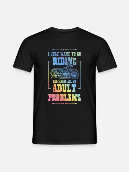 Ride Motorcycle Saying - Men's T-Shirt - black