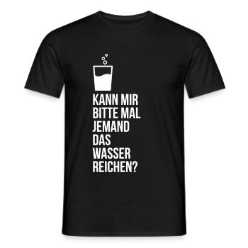 jemand das wasser reichen Klugscheißer arrogant - Männer T-Shirt - Schwarz - Vorne - AI Model Male 178 light (178cm)