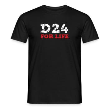 D24REDWHITE - T-shirt homme - noir - Devant - AI Model Male 178 light (178cm)