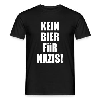 Kein bier für nazis - Männer T-Shirt - Schwarz - Vorne - AI Model Male 178 light (178cm)