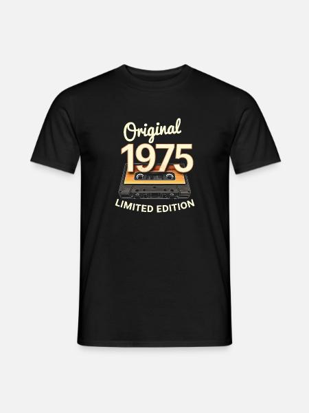 50e anniversaire 1975 Design - T-shirt homme - noir